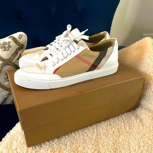House Check and Leather Sneakers